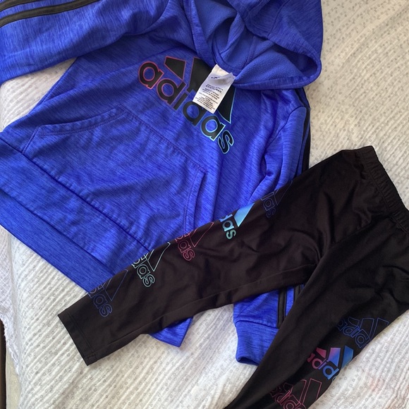ADIDAS *EUC* matching hoodie and leggings !! Size 4t - Picture 4 of 7